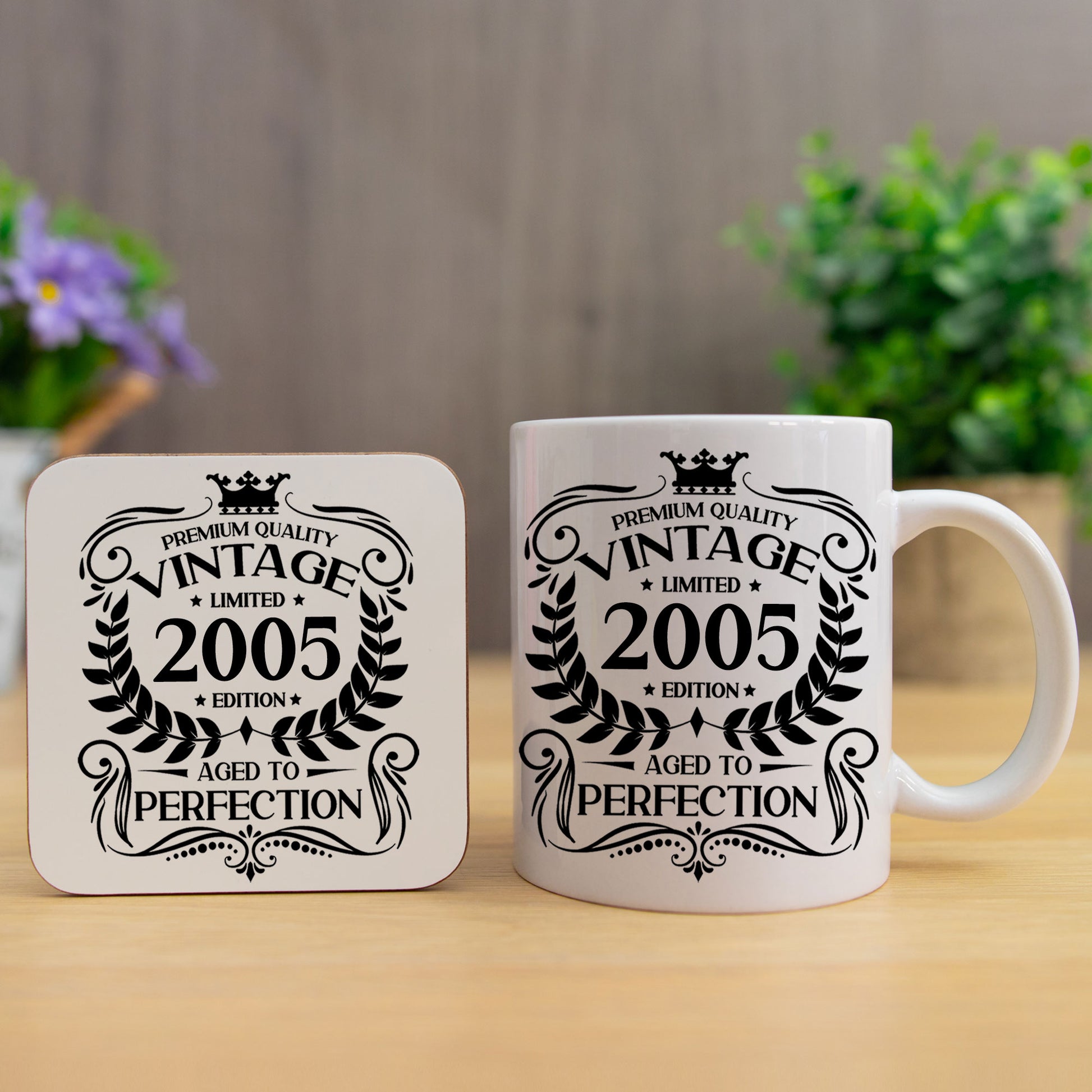 Personalised Vintage 2005 Mug and/or Coaster  - Always Looking Good -   