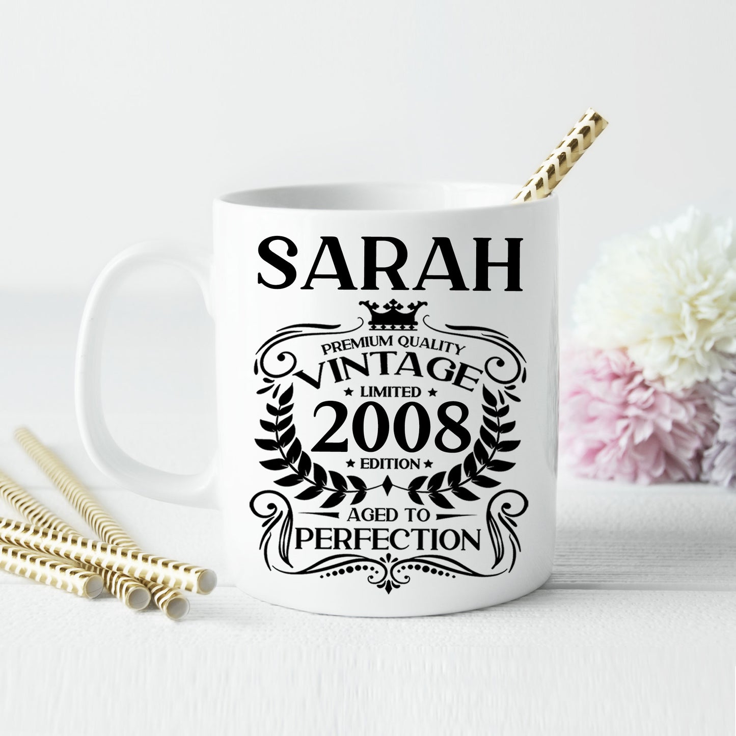 Personalised Vintage 2008 Mug and/or Coaster  - Always Looking Good -   