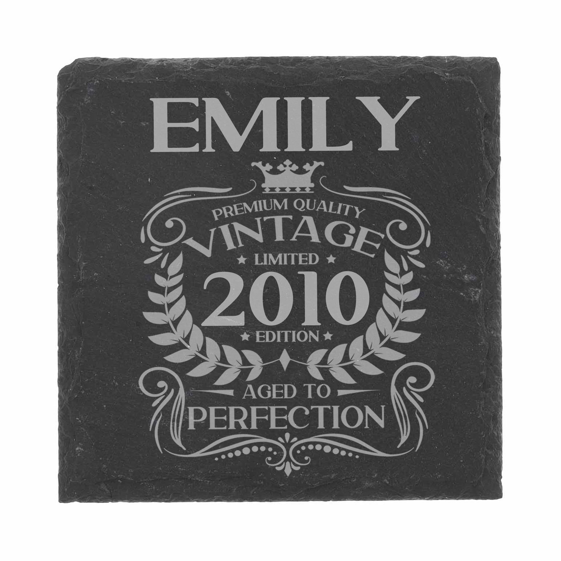 Personalised Vintage 2010 Mug and/or Coaster  - Always Looking Good - Square Coaster On Its Own  
