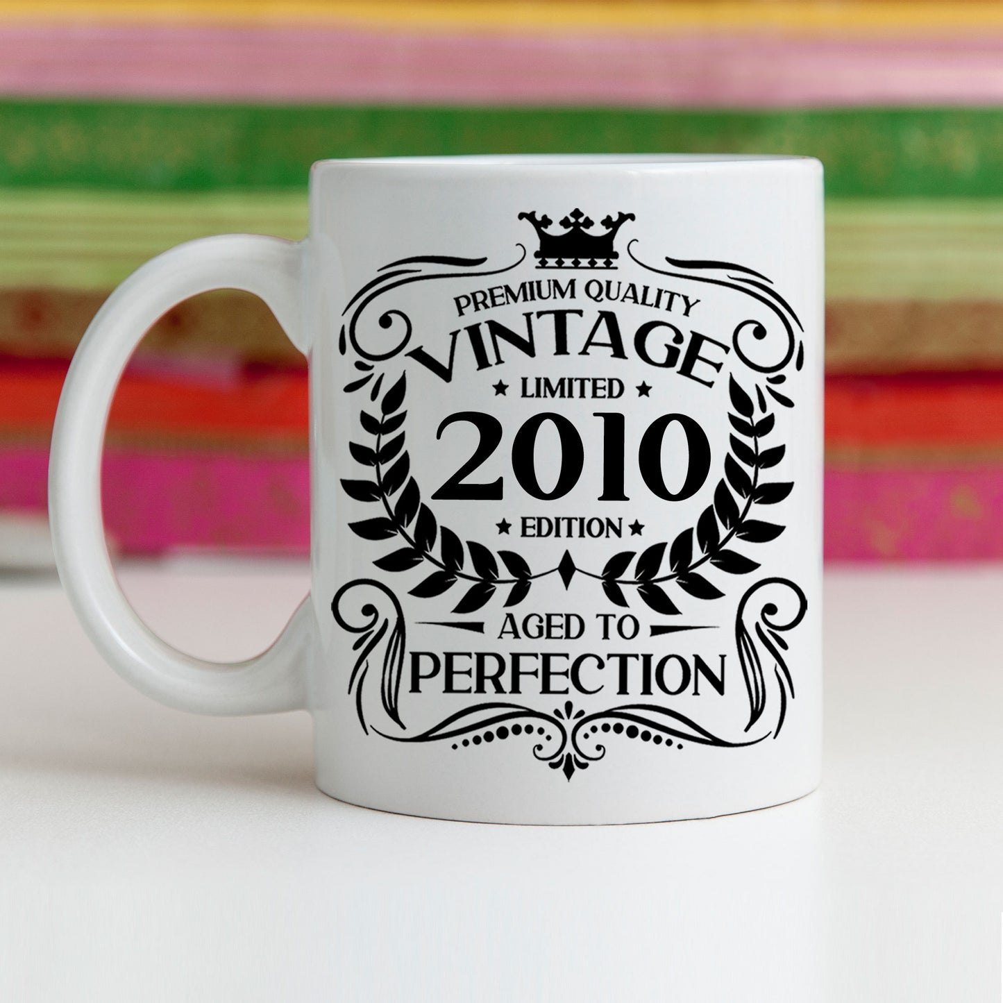 Personalised Vintage 2010 Mug and/or Coaster  - Always Looking Good - Mug On Its Own  