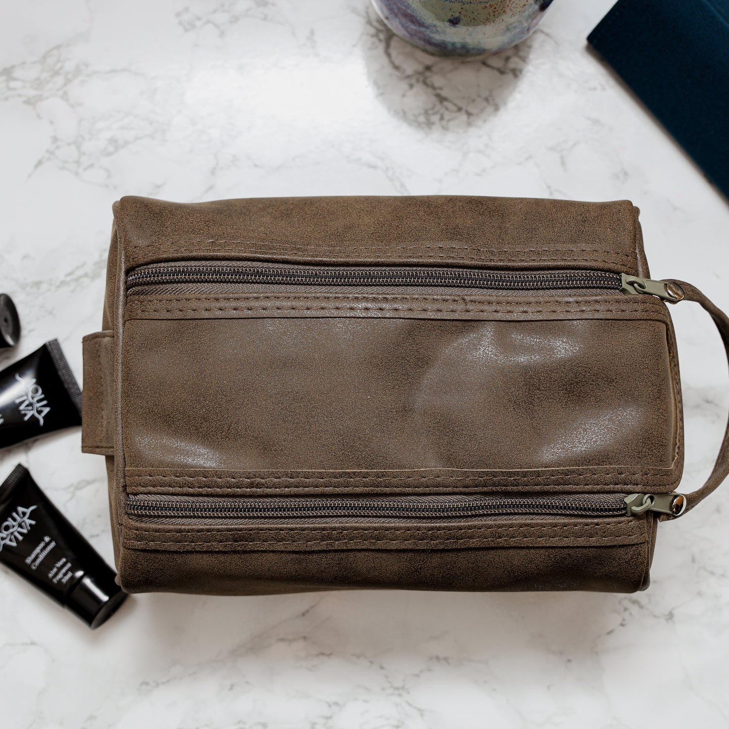 Personalised Men's Wash Bag Filled With Men's Toiletries  - Always Looking Good -   