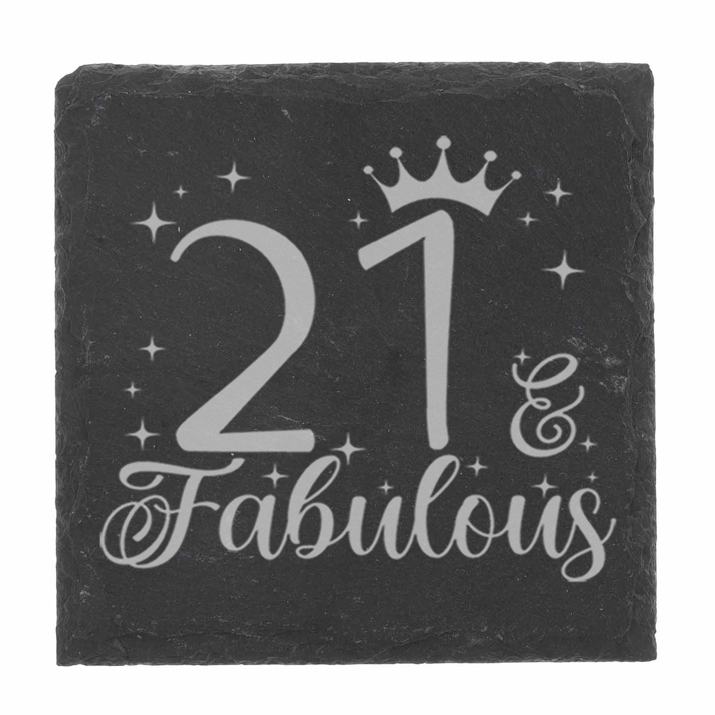 AGE & Fabulous - Milestone Birthday Gift Gin Glass and/or Coaster Set