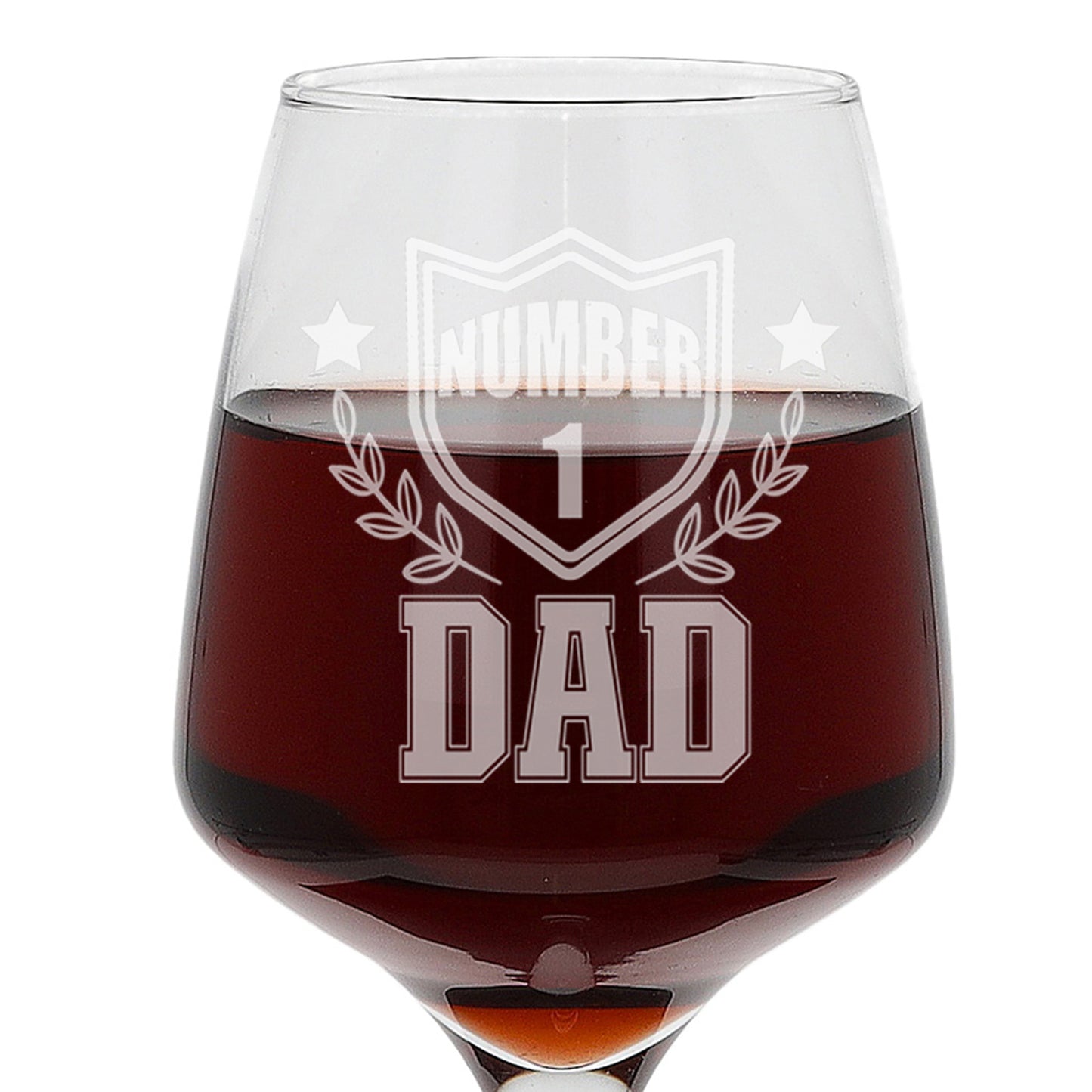 Engraved "Number 1 dad/Grandad etc" Wine Glass and/or Coaster Set