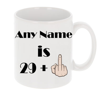Personalised Middle Finger Mug Birthday Gift Any Age