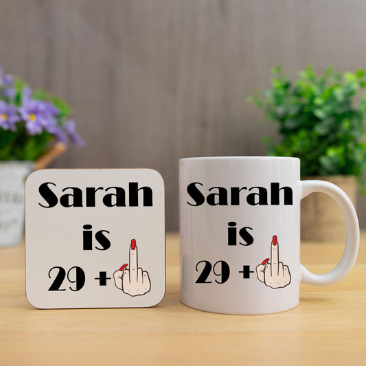 Personalised Middle Finger Mug Birthday Gift Any Age