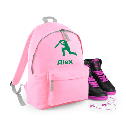Personalised Cricket Backpack, Kids Rucksack with Name & Design