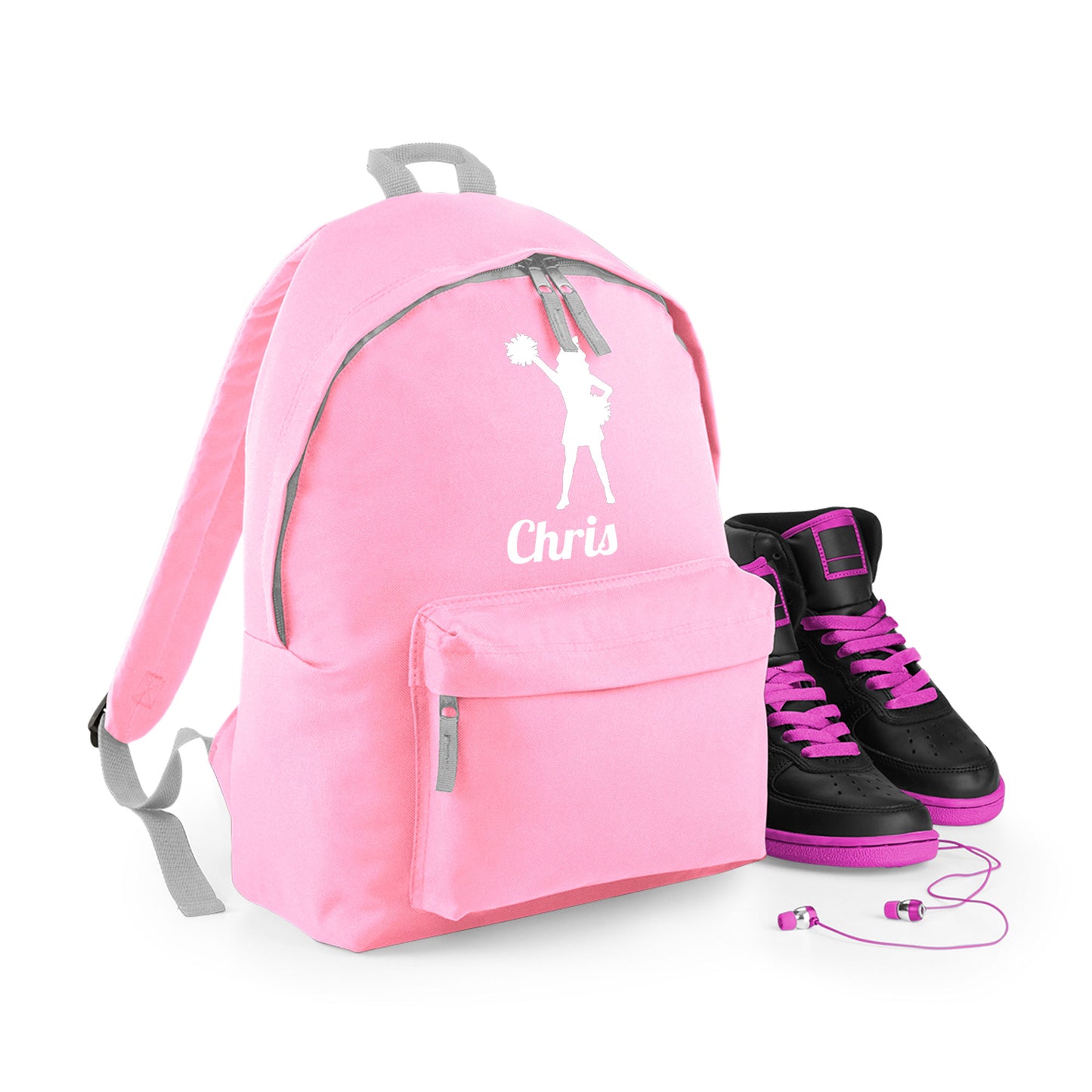 Personalised Cheerleader Backpack, Kids Rucksack Bag with Name & Design