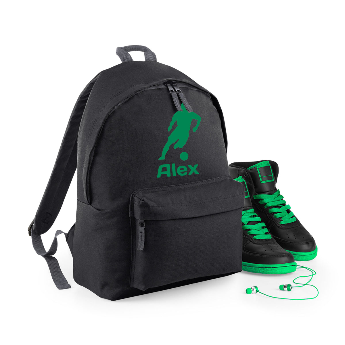 Personalised Footballer Backpack | Kids School Bag with Name