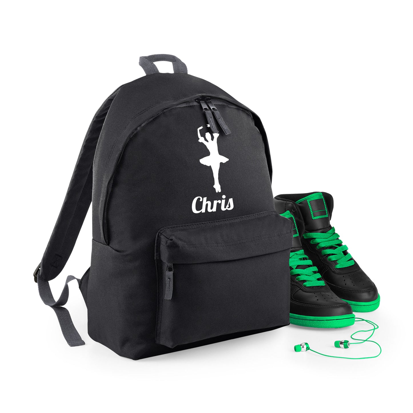 Personalised Ballerina Backpack, Dance Bag Rucksack with Name