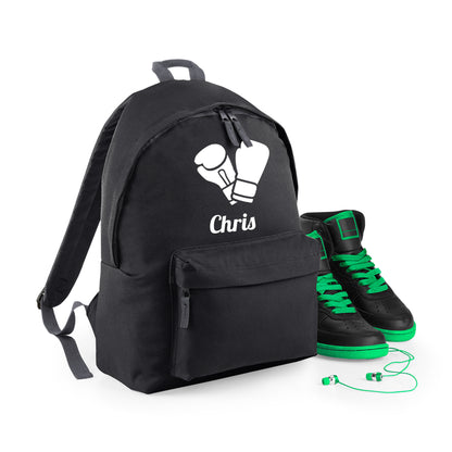 Personalised Boxing Gloves Backpack, Kids Rucksack with Name