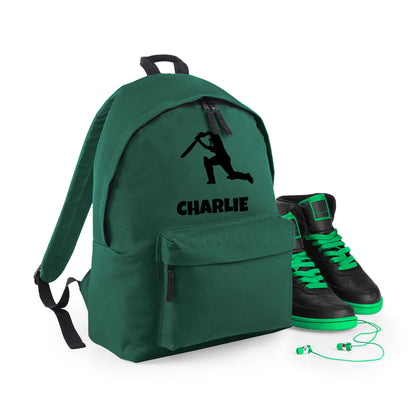 Personalised Cricket Backpack, Kids Rucksack with Name & Design