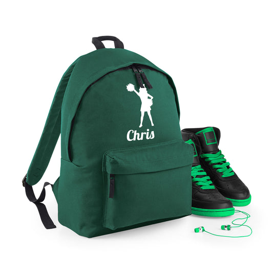 Personalised Cheerleader Backpack, Kids Rucksack Bag with Name & Design