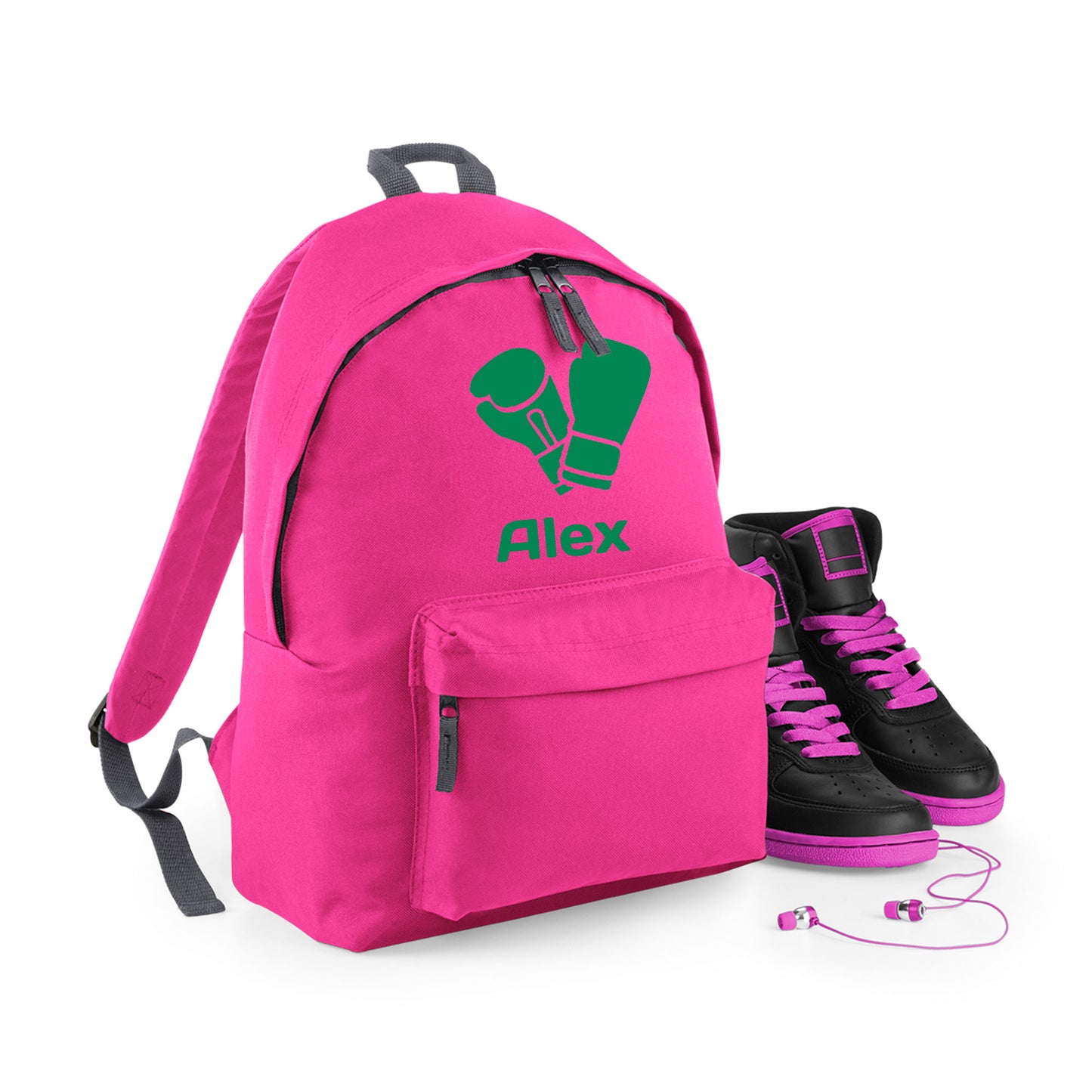 Personalised Boxing Gloves Backpack, Kids Rucksack with Name