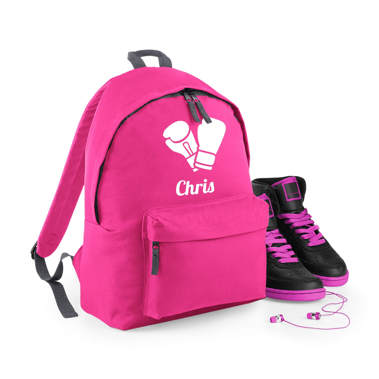 Personalised Boxing Gloves Backpack, Kids Rucksack with Name