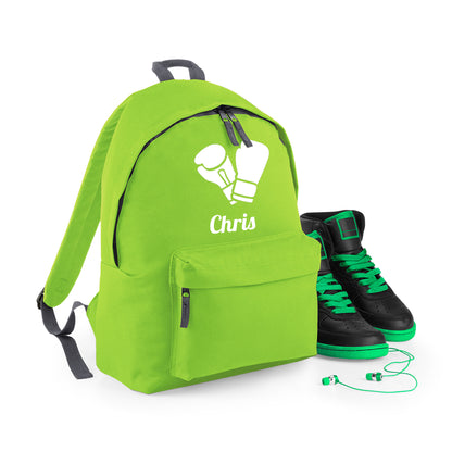 Personalised Boxing Gloves Backpack, Kids Rucksack with Name