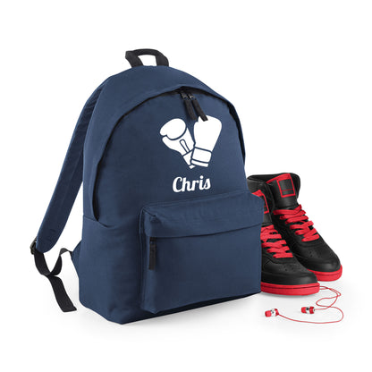 Personalised Boxing Gloves Backpack, Kids Rucksack with Name