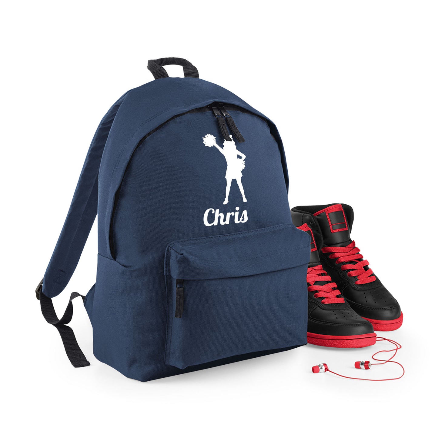 Personalised Cheerleader Backpack, Kids Rucksack Bag with Name & Design