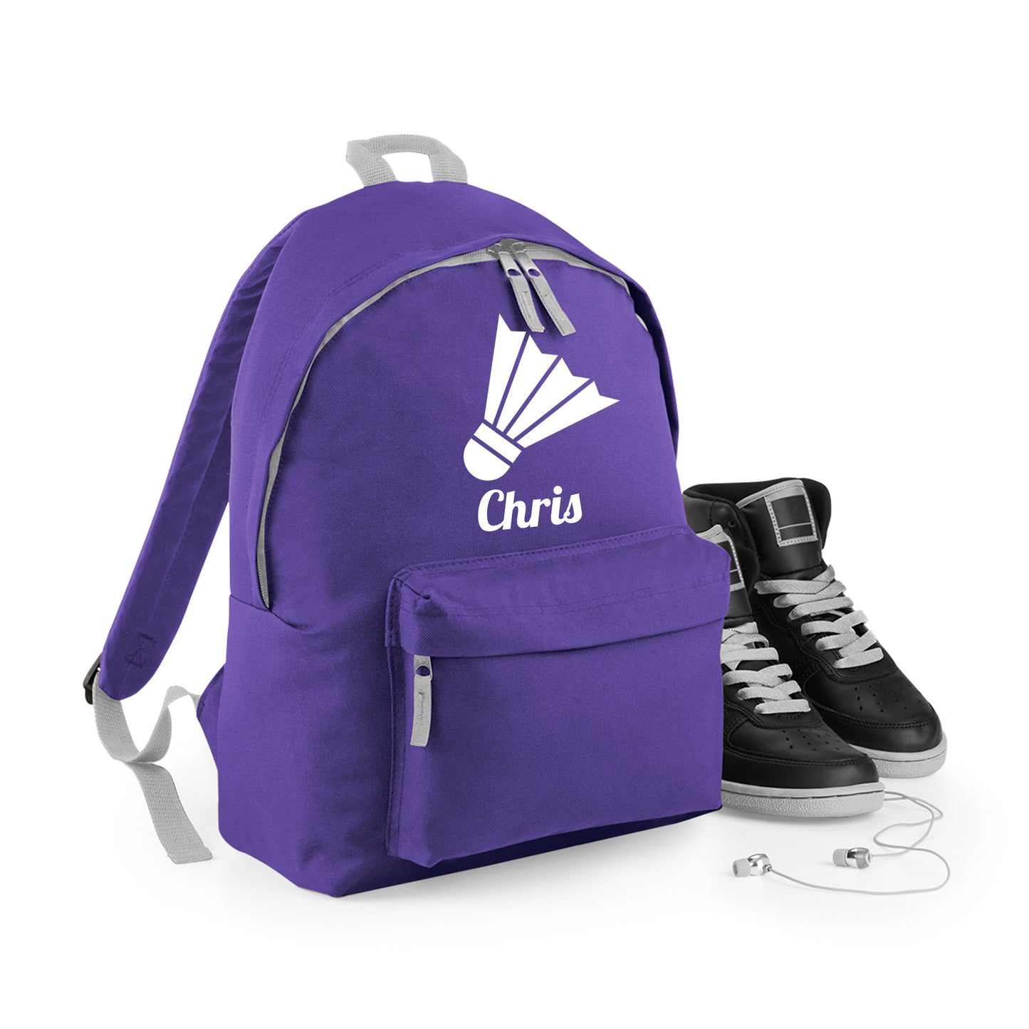 Personalised Badminton Backpack, Kids Rucksack Bag with Name