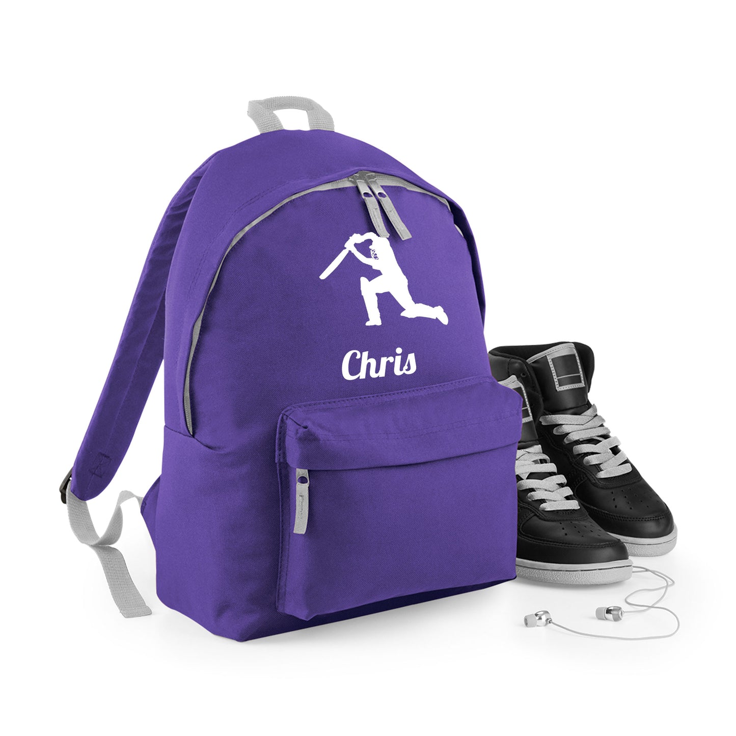 Personalised Cricket Backpack, Kids Rucksack with Name & Design