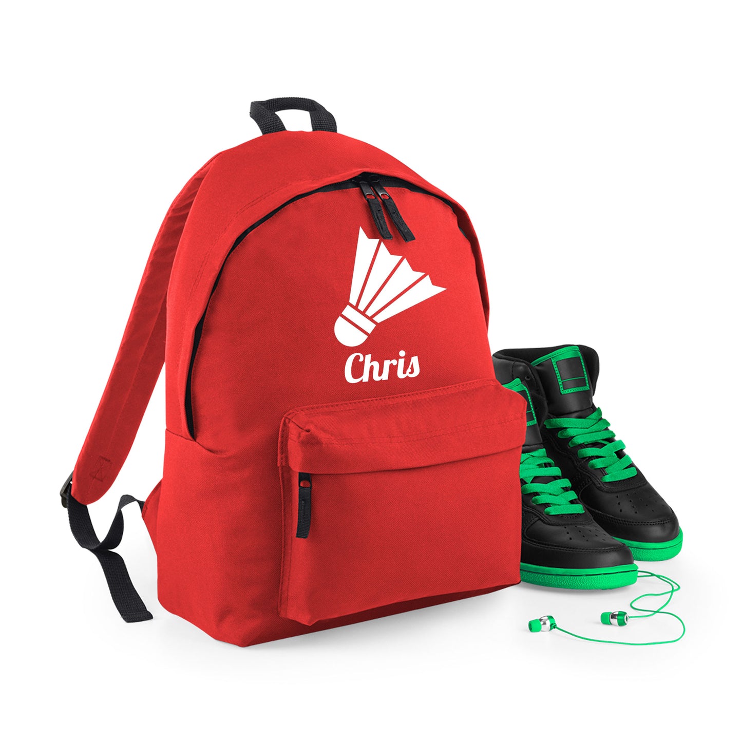 Personalised Badminton Backpack, Kids Rucksack Bag with Name