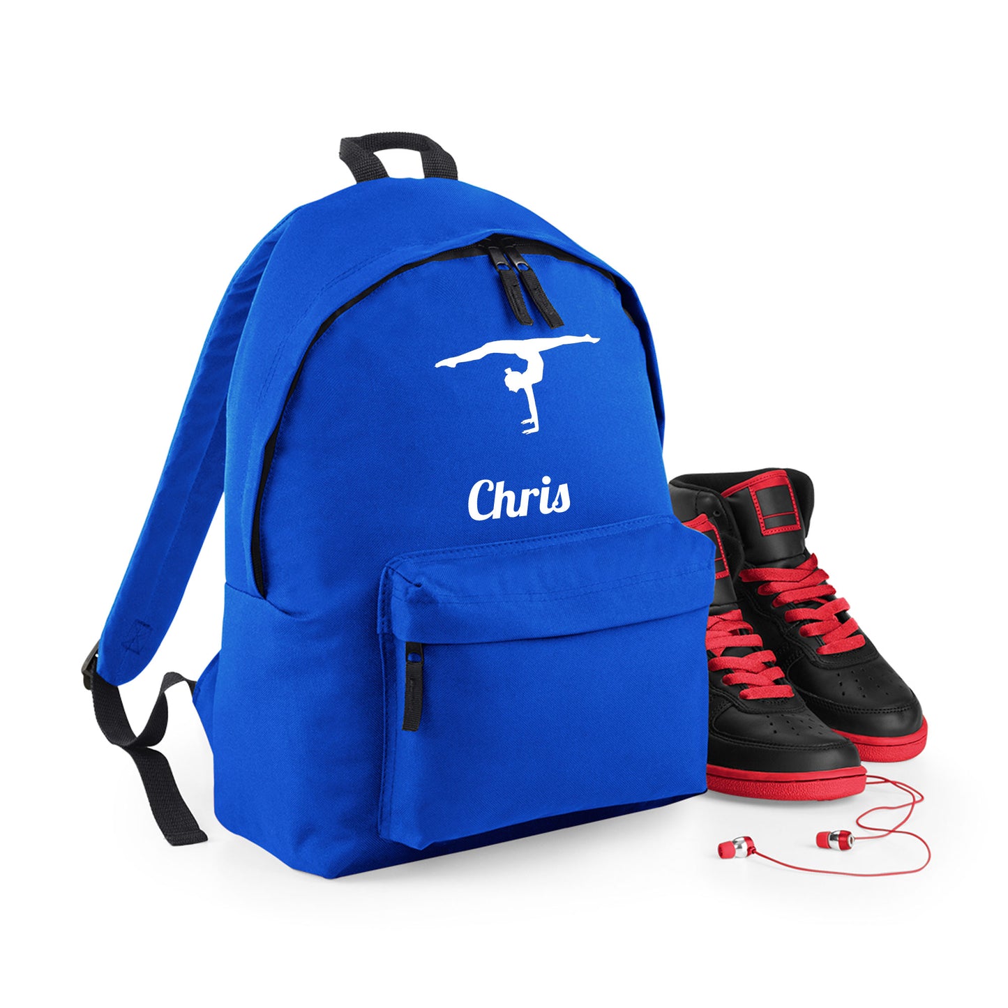 Personalised Gymnast Handstand Design Backpack Bag with Kids Name