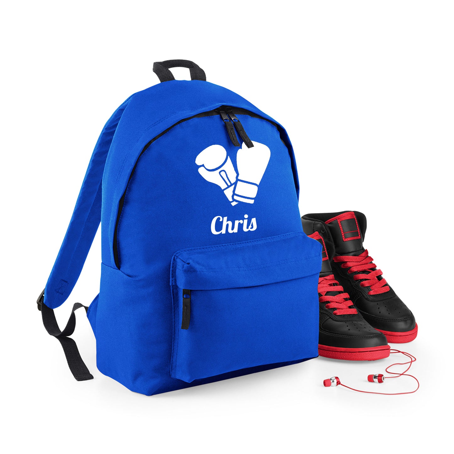 Personalised Boxing Gloves Backpack, Kids Rucksack with Name