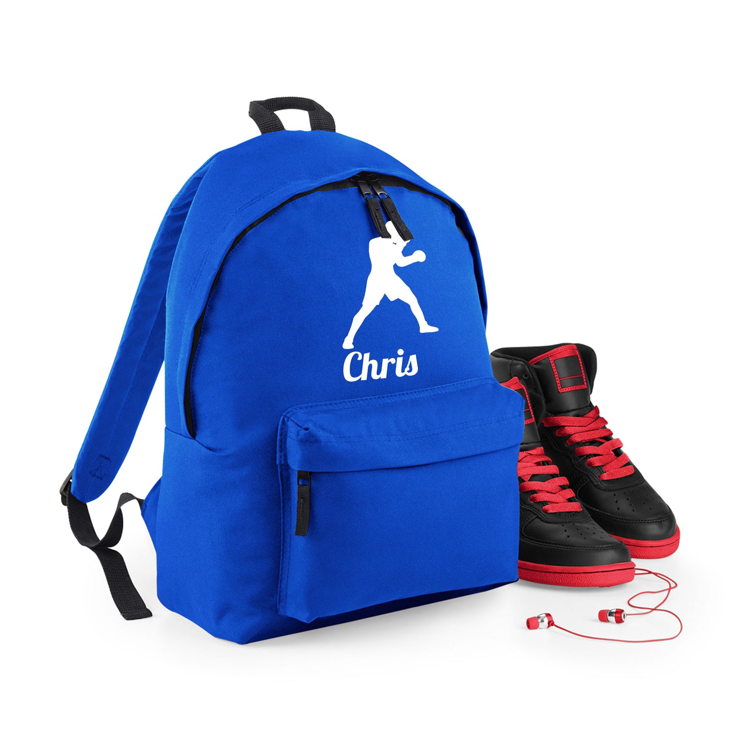 Personalised Boxer Design Backpack, Kids Rucksack Bag with Name