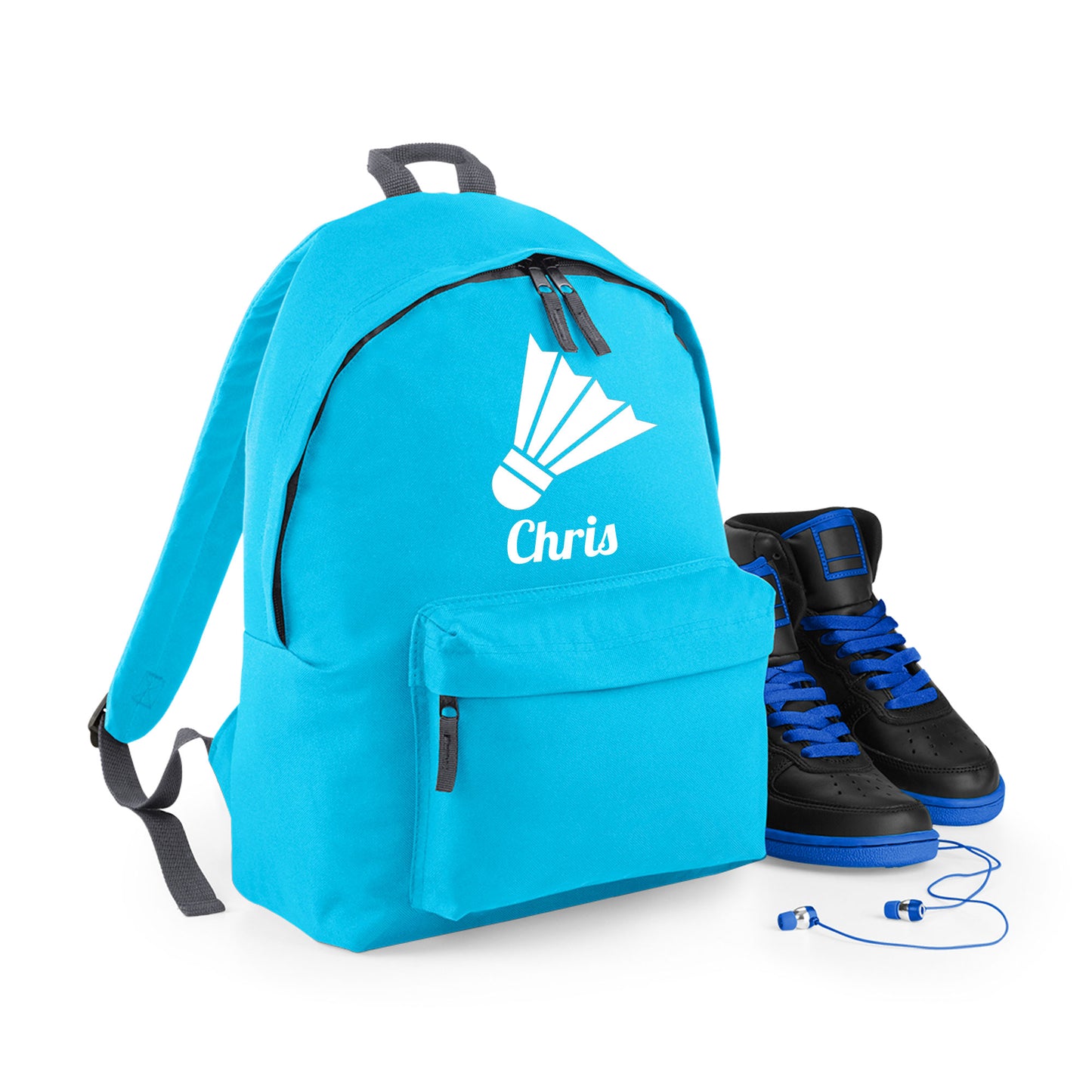 Personalised Badminton Backpack, Kids Rucksack Bag with Name