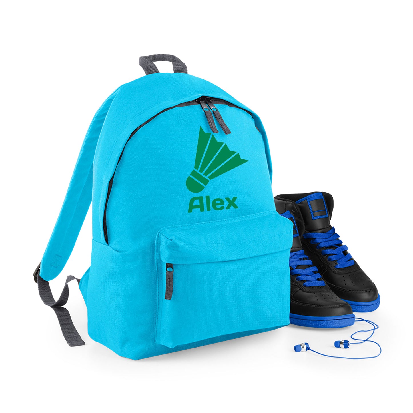 Personalised Badminton Backpack, Kids Rucksack Bag with Name