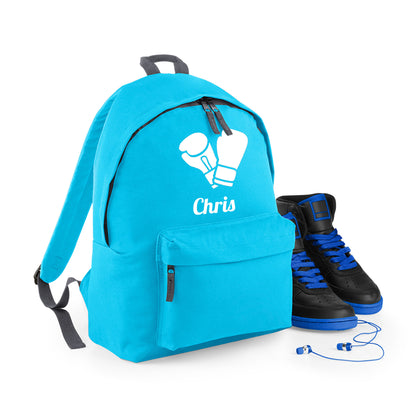 Personalised Boxing Gloves Backpack, Kids Rucksack with Name
