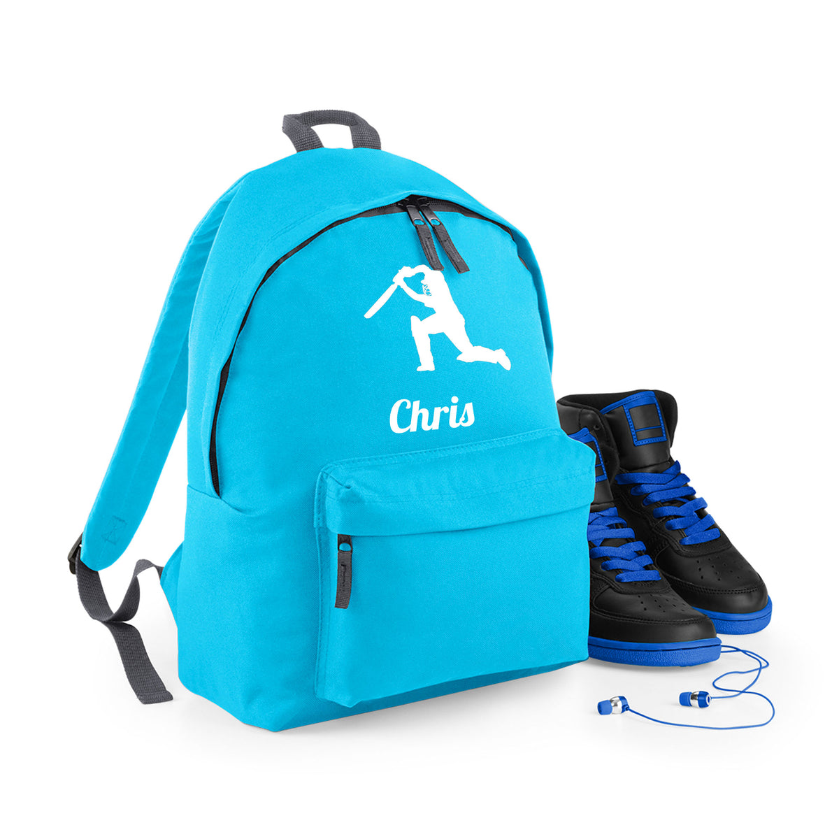 Personalised Cricket Backpack | Kids School Bag with Name