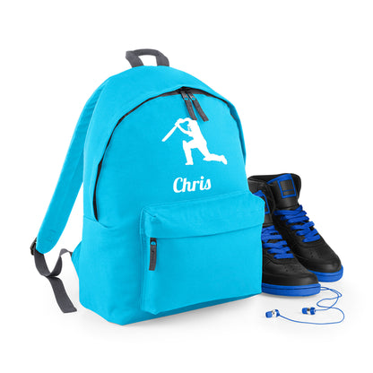 Personalised Cricket Backpack, Kids Rucksack with Name & Design