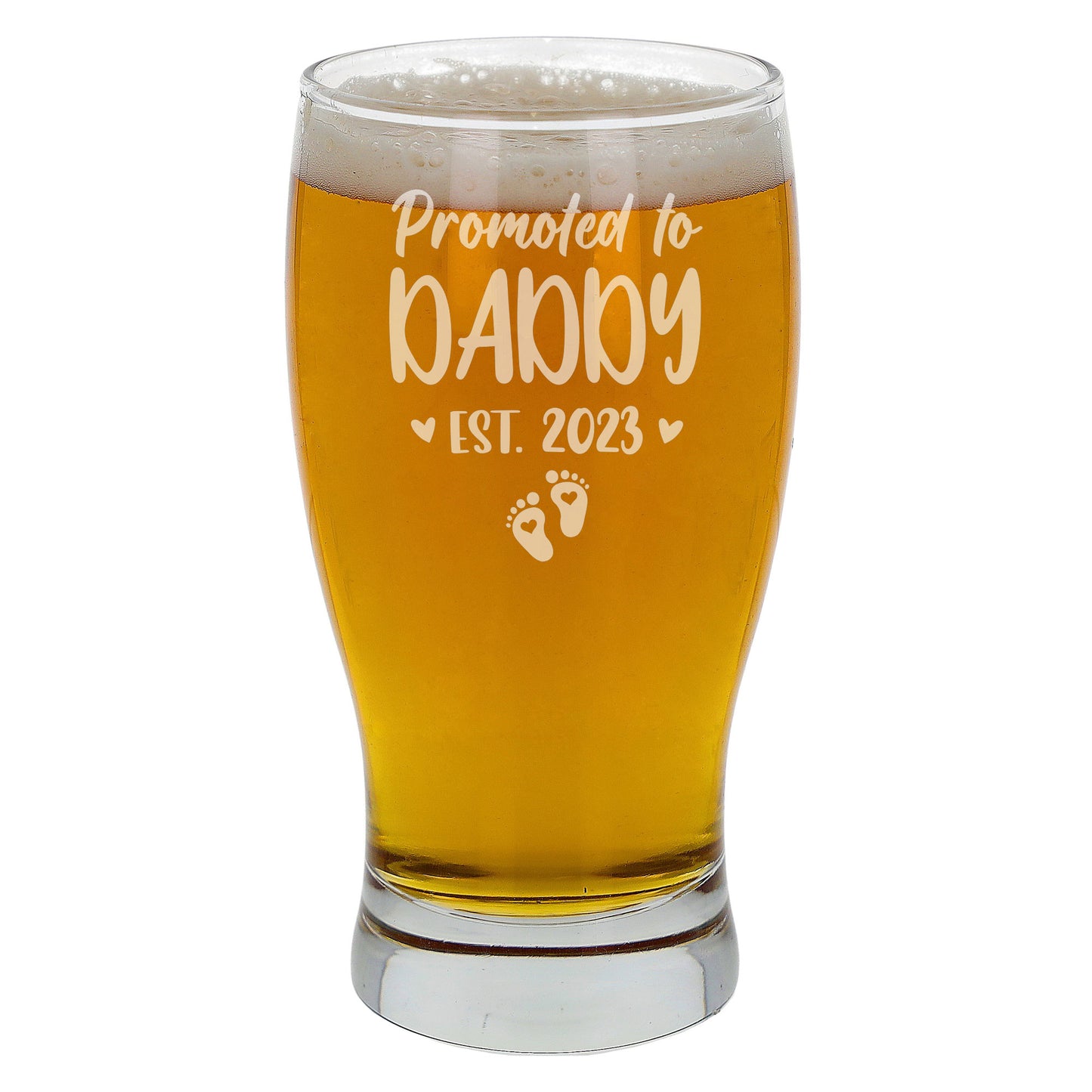 Promoted To Daddy Engraved Pint Glass  - Always Looking Good -   