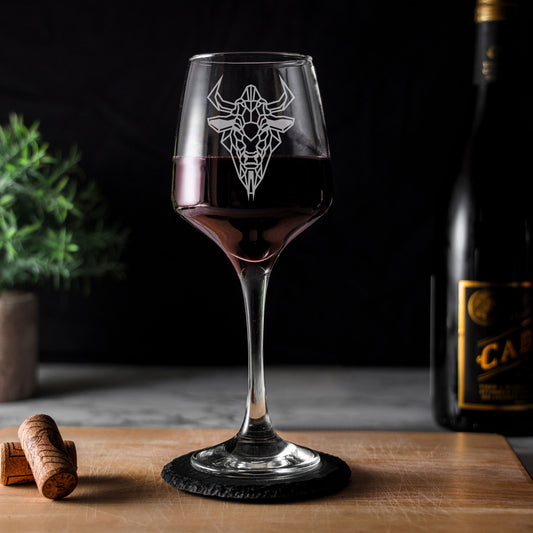 Buffalo Engraved Wine Glass  - Always Looking Good -   