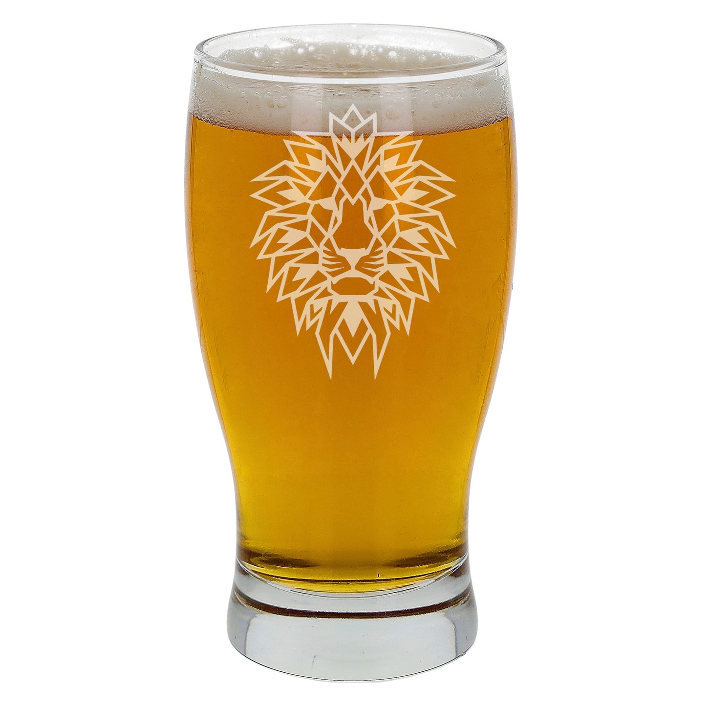 Lion Engraved Beer Pint Glass  - Always Looking Good -   