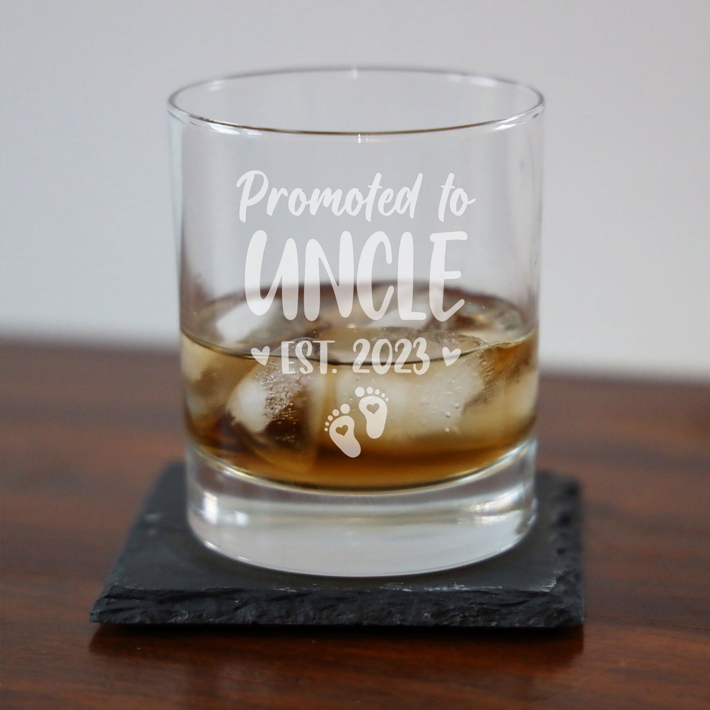 Promoted To Uncle Engraved Whisky Glass  - Always Looking Good -   