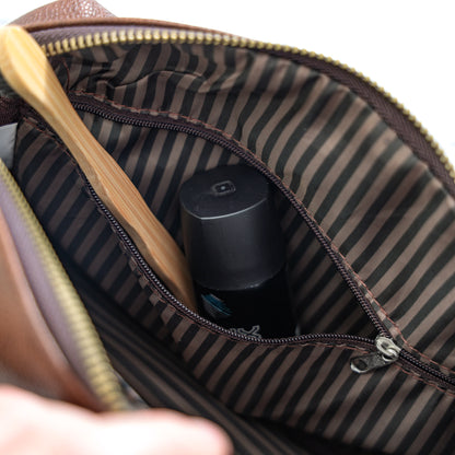 Personalised Men's Wash Back NU Leather Toiletry Filled Bag Gift  - Always Looking Good -   