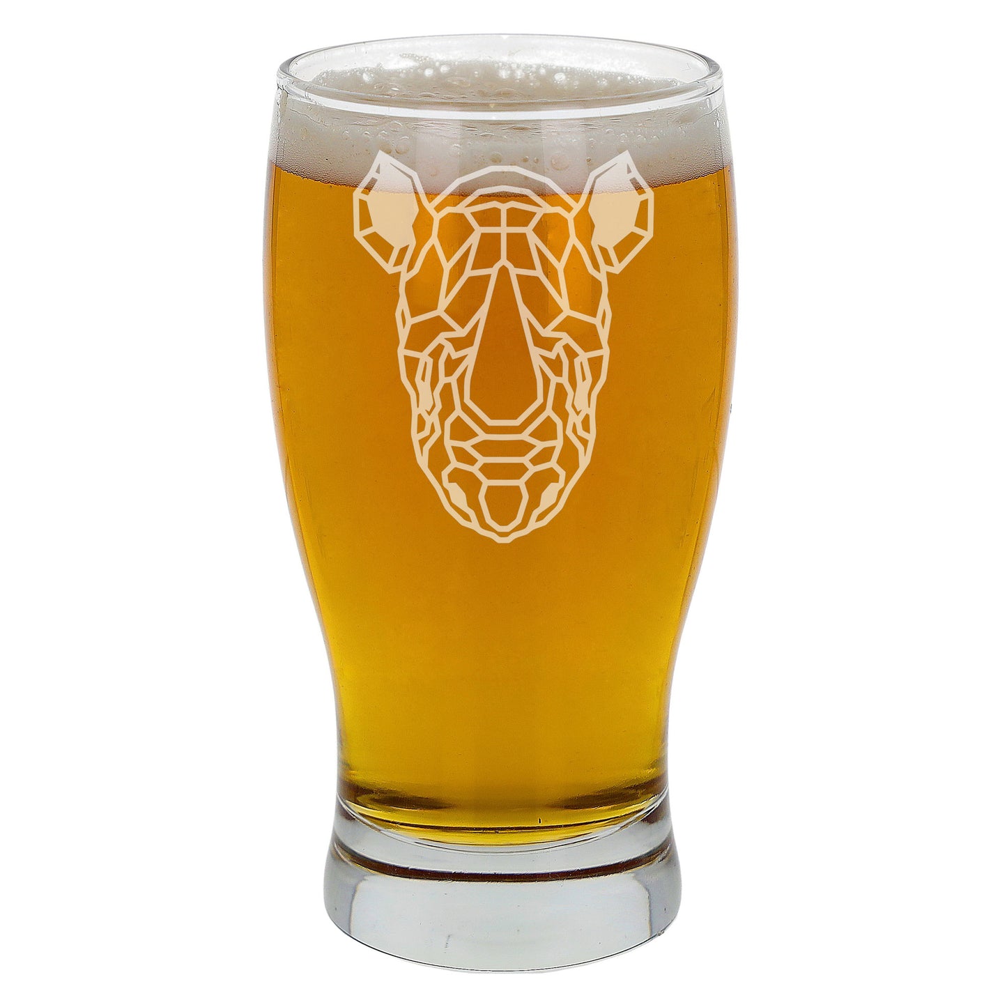 Rhino Engraved Beer Pint Glass  - Always Looking Good -   