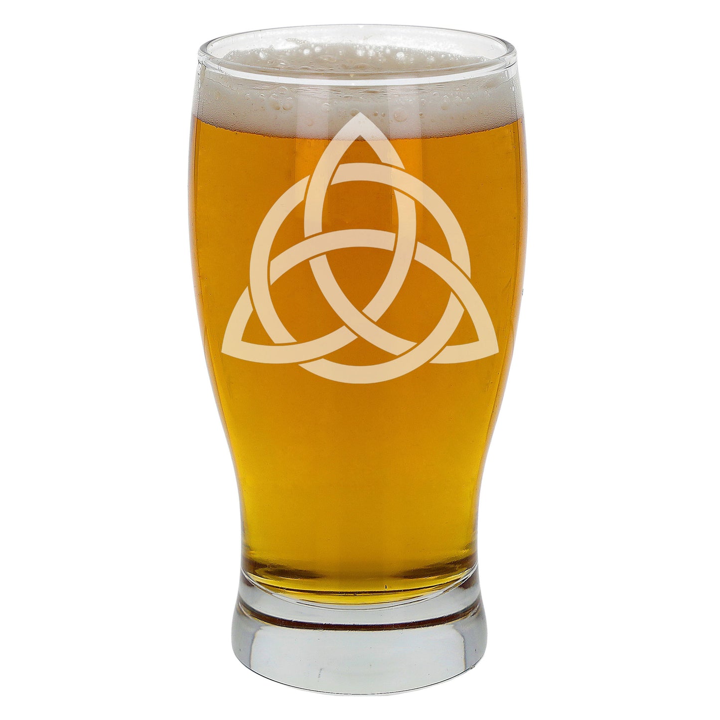 Celtic Knot Engraved Beer Pint Glass and/or Coaster Set  - Always Looking Good - Beer Glass Only  