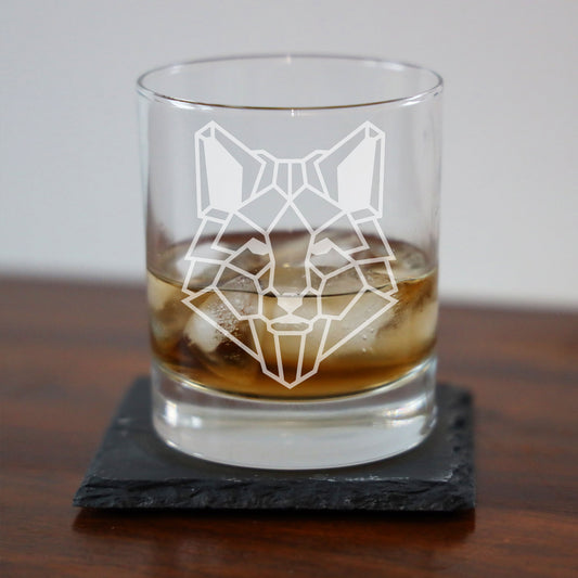 Fox Engraved Whisky Glass  - Always Looking Good -   