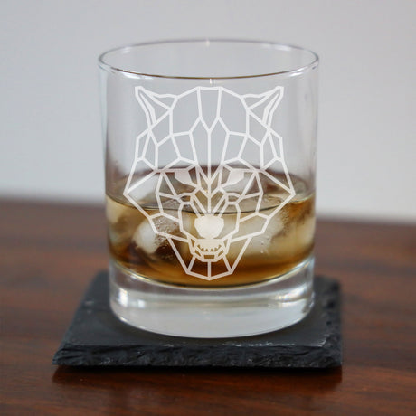 Wolf Engraved Whisky Tumbler Glass For Wolf Lovers - Always Looking Good -   