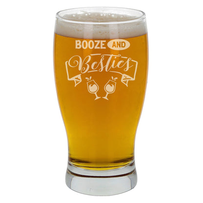 Booze and Besties Engraved Beer Pint Glass and/or Coaster Set  - Always Looking Good -   pint glass gift
