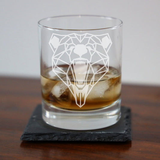Grizzly Bear Engraved Whisky Glass  - Always Looking Good -   