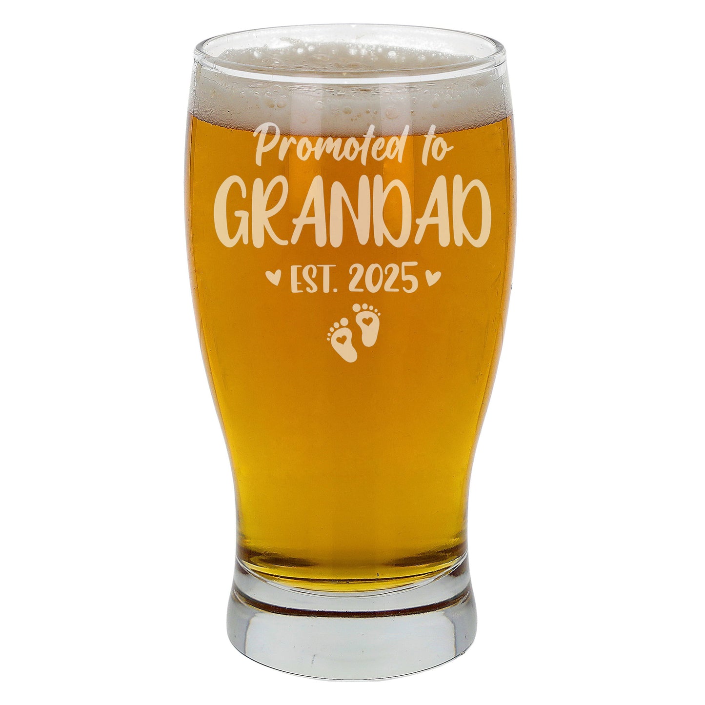 Promoted To ... Pregnancy Announcement or New Birth Engraved Pint Glass