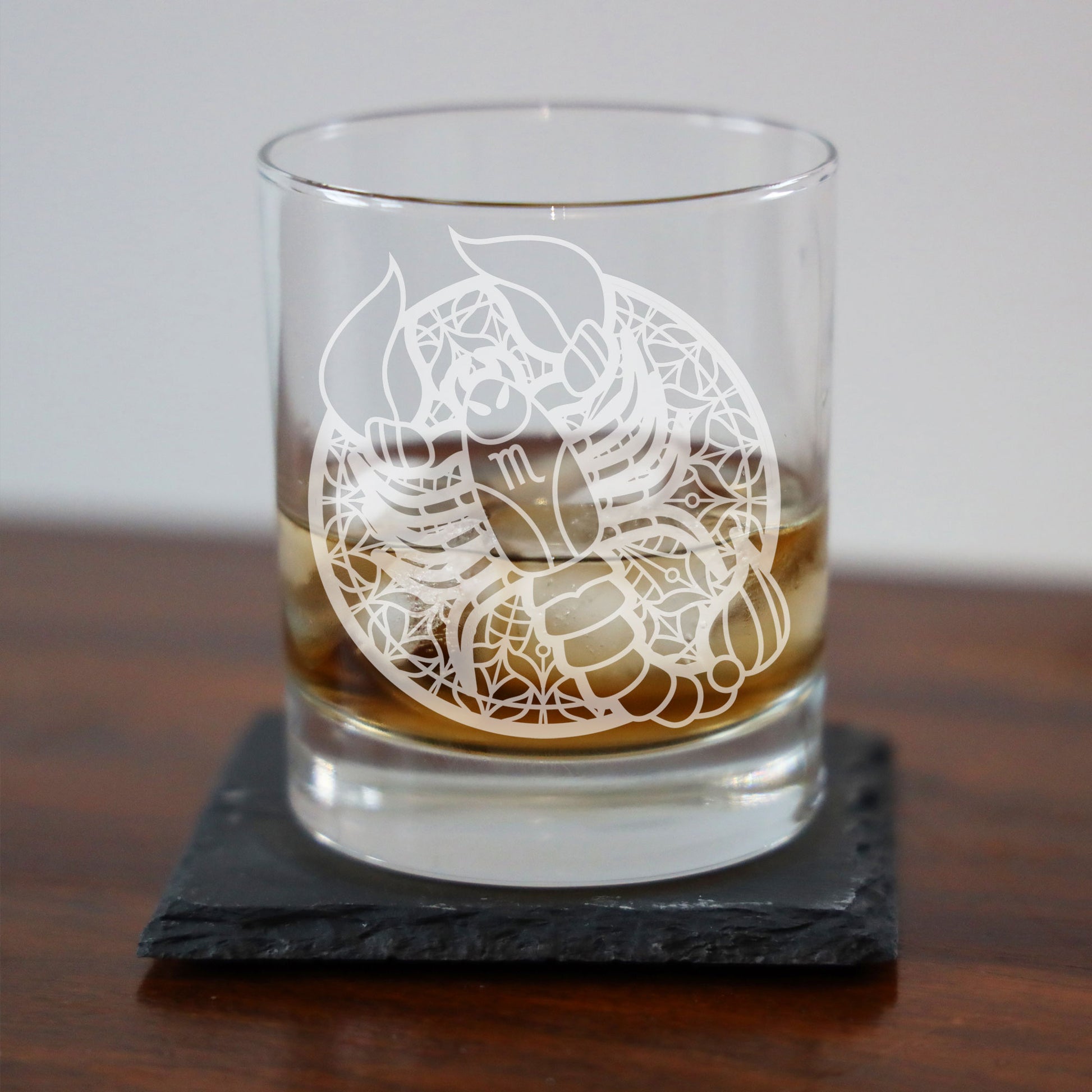 Scorpio Engraved Whisky Glass  - Always Looking Good -   