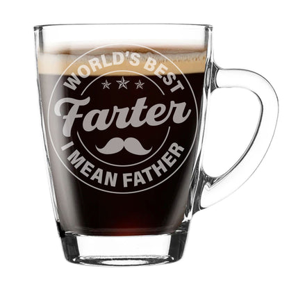 Best Farter I Mean Father Glass Coffee Mug & Coaster Gift for Dad