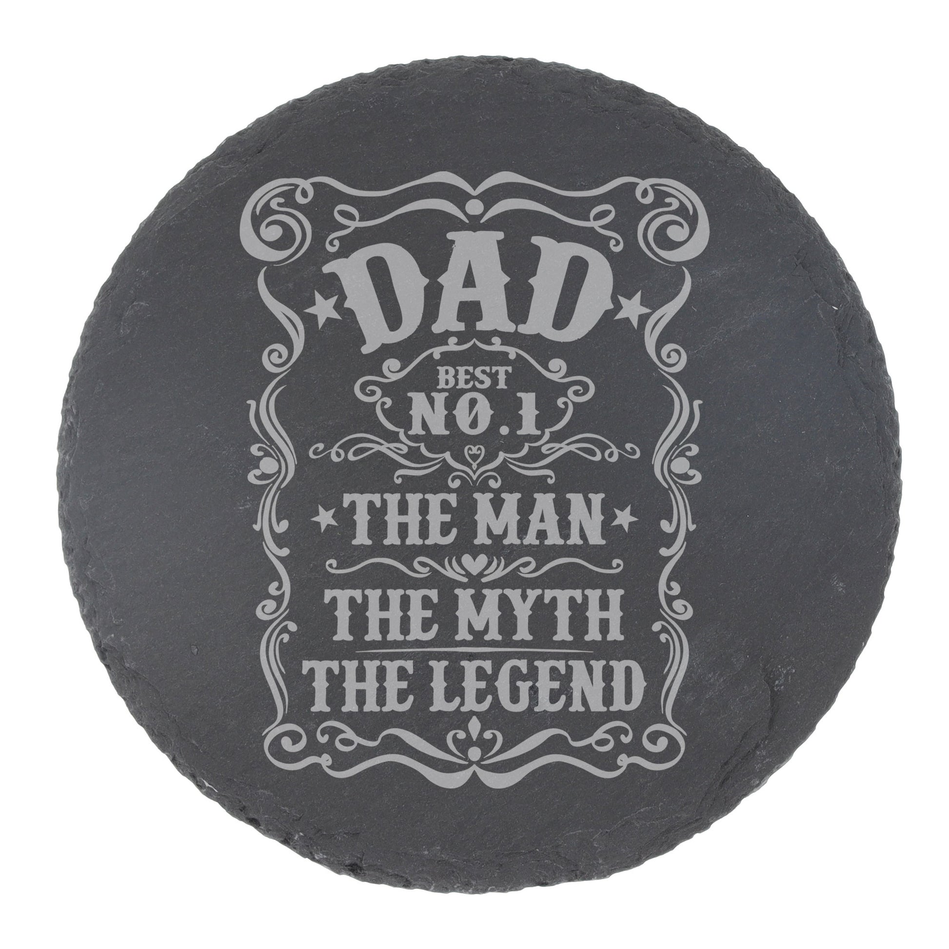 Dad The Man The Myth The Legend Engraved Wine Glass and/or Coaster Set  - Always Looking Good -   