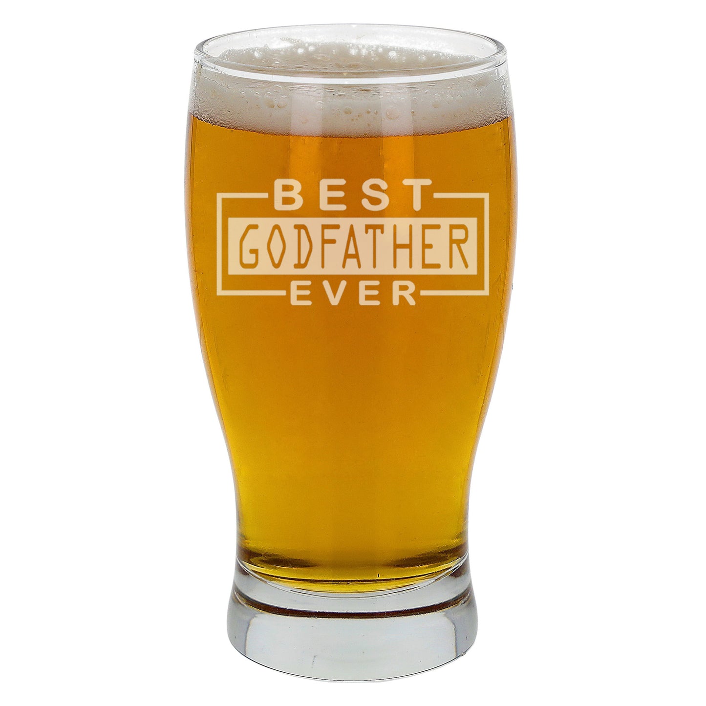 Best Godfather Ever Engraved Beer Pint Glass  - Always Looking Good -   