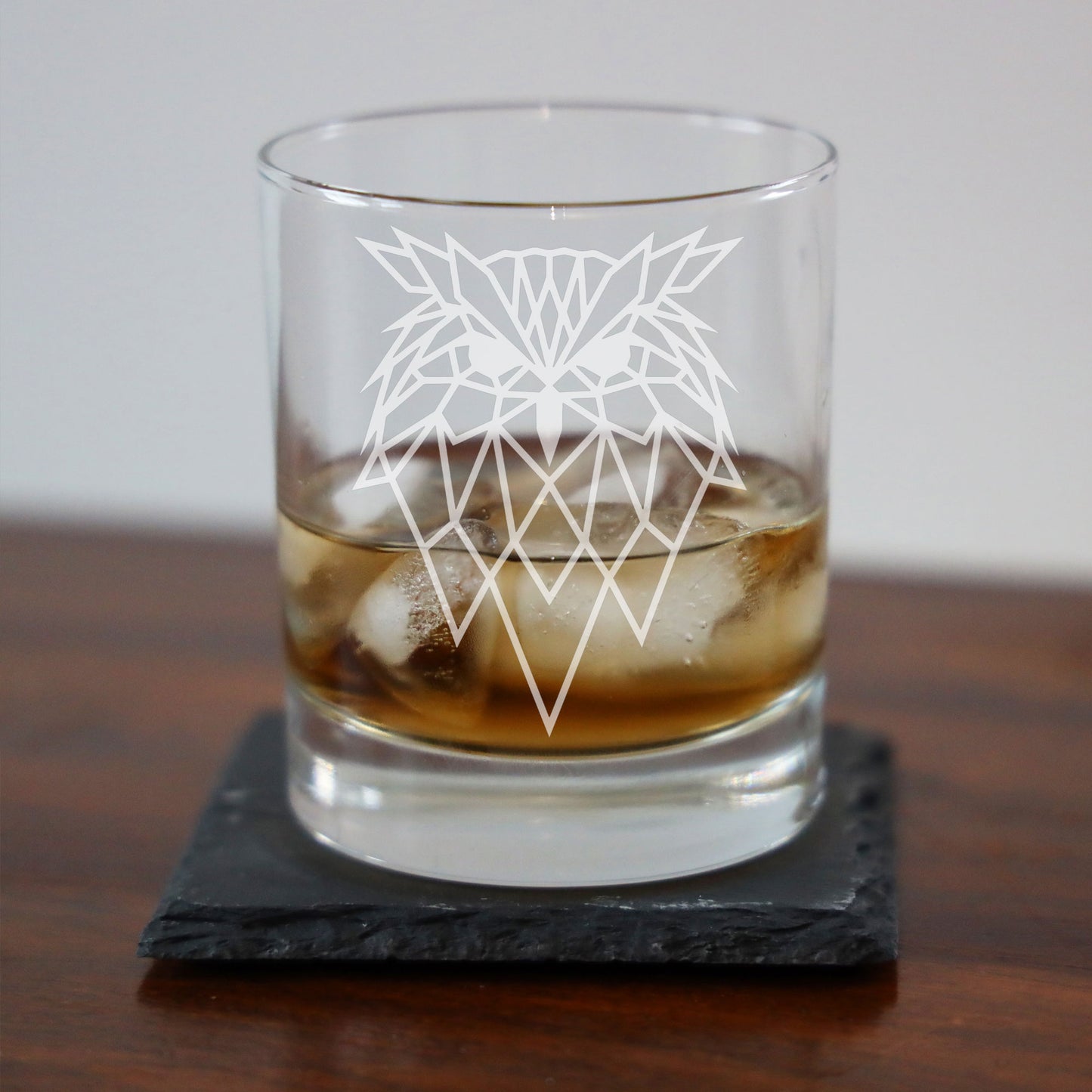 Owl Engraved Whisky Glass  - Always Looking Good -   