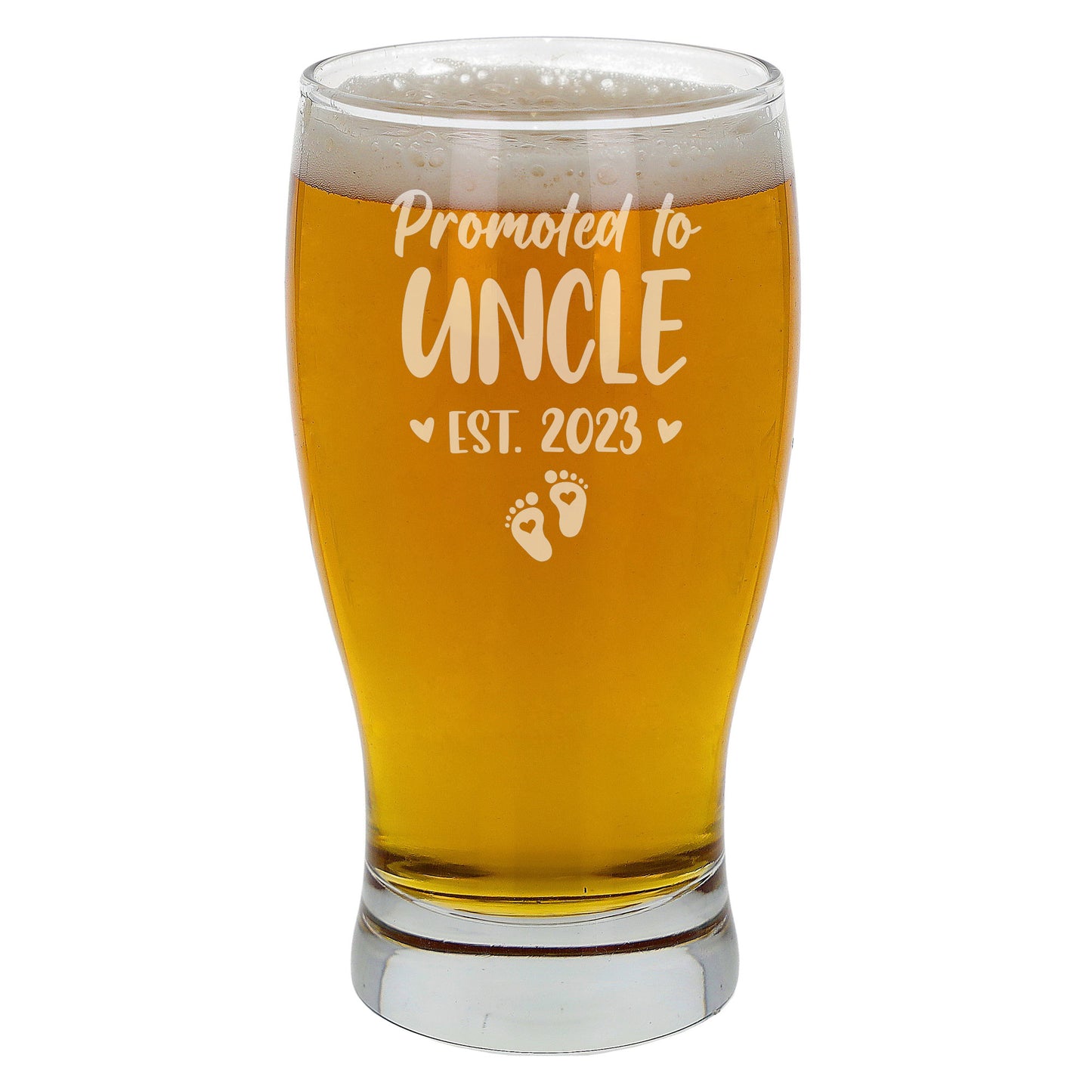 Promoted To Uncle Engraved Pint Glass  - Always Looking Good -   